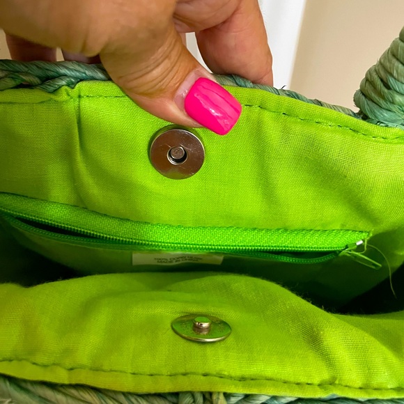 Charter Club beach bag. Clean and pretty. Unique handles. P.B.1 - Picture 7 of 9